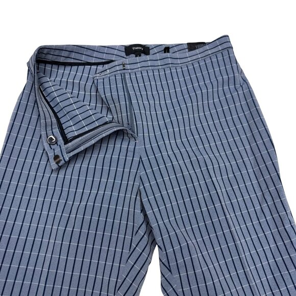 NEW Theory Womens Blue Stripes Straight Leg Dress Pants, Size 4 NWOT - Picture 4 of 11